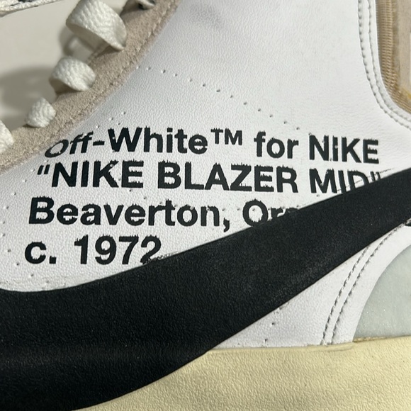 Authentic, Nike Off-White collab, The Ten, Blazer Mid, Men’s size 9. Worn once. - Picture 7 of 7
